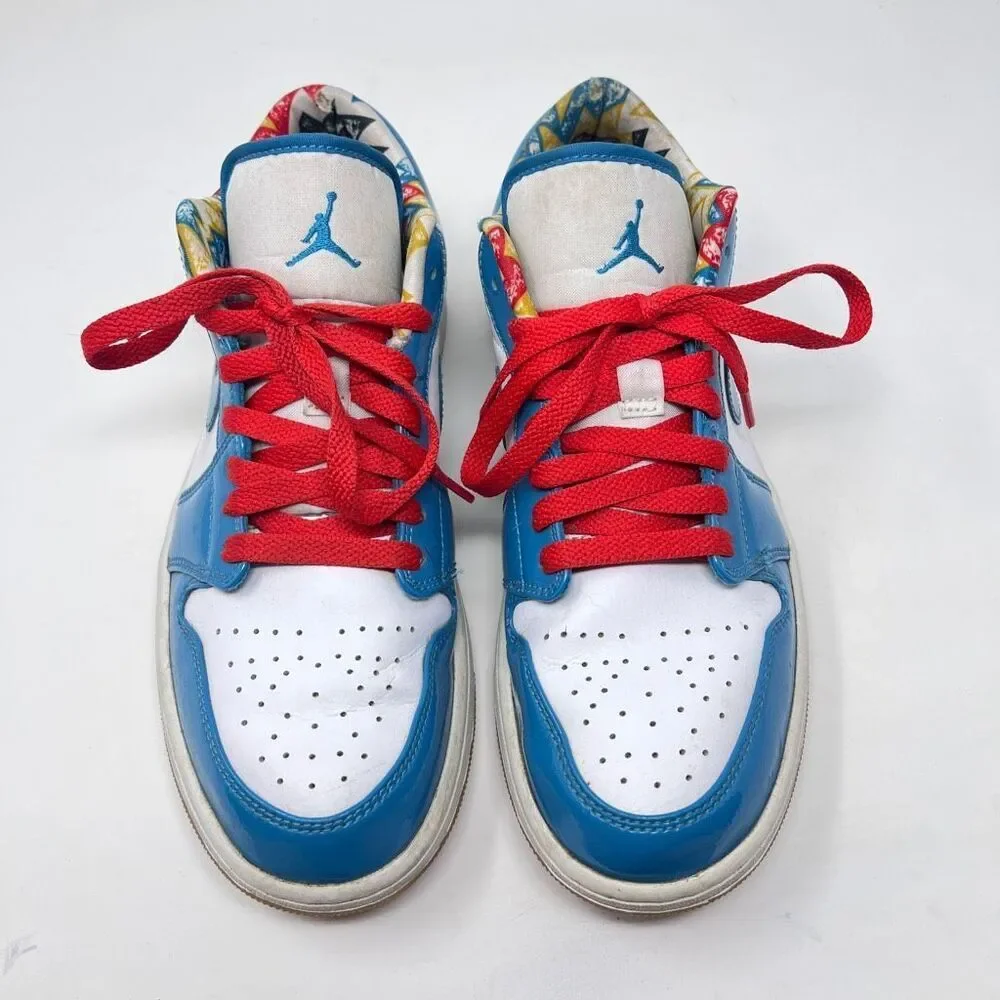 Nike Air Jordan 1 Low - Blue/White - Size 9.5 Excellent Preowned Condition - Picture 11 of 14